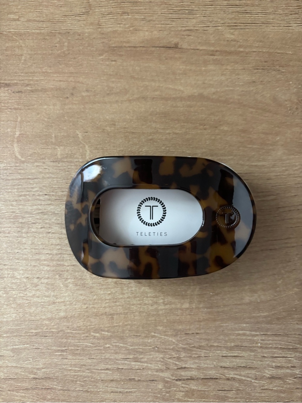 Teleties Tortoiseshell Hair Clip Barrette - Brown/Black